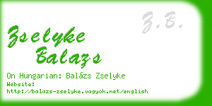 zselyke balazs business card