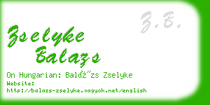 zselyke balazs business card